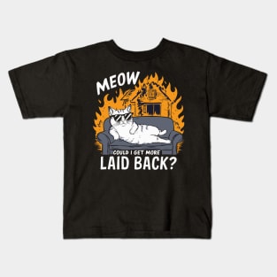 Meow could i get more laid back Kids T-Shirt